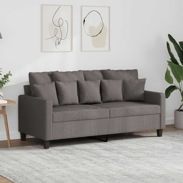 Vidaxl tweezitsbank 140 cm stof taupe