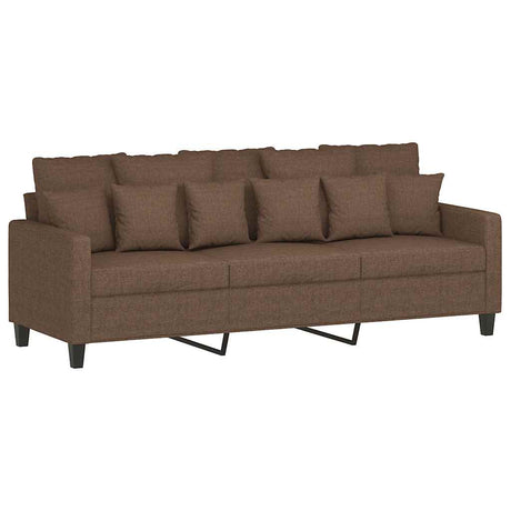 Vidaxl driezitsbank 180 cm stof bruin