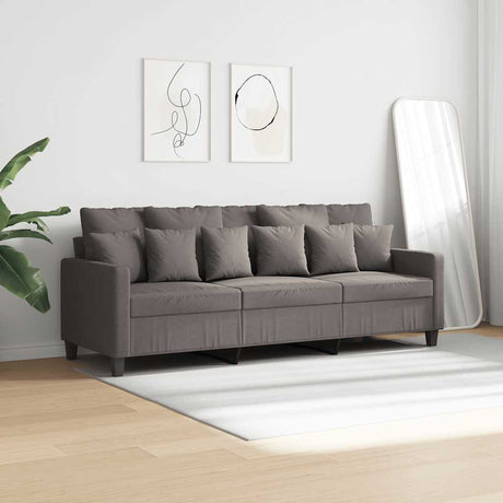 Vidaxl driezitsbank 180 cm stof taupe