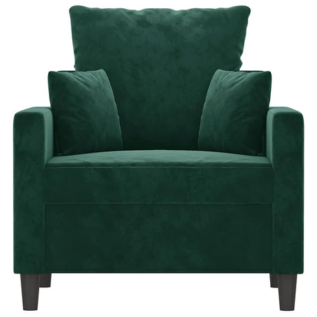 Vidaxl fauteuil 60 cm fluweel donkergroen
