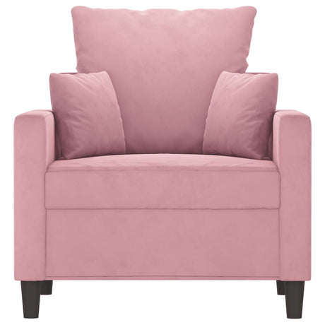 Vidaxl fauteuil 60 cm fluweel roze