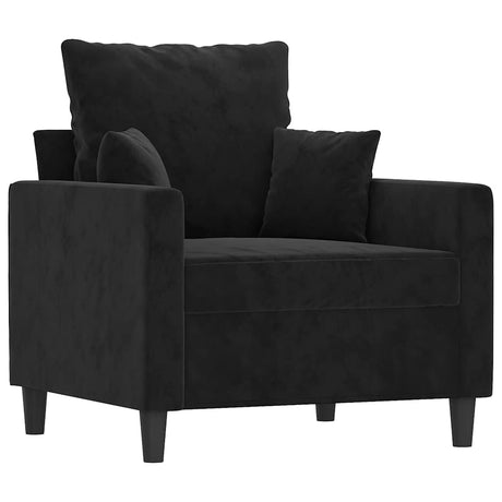 Vidaxl fauteuil 60 cm fluweel zwart