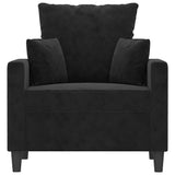 Vidaxl fauteuil 60 cm fluweel zwart