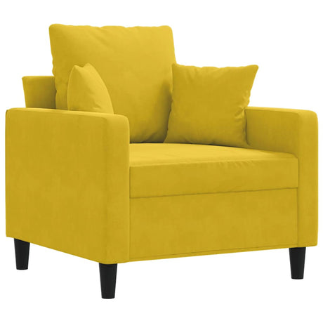 Vidaxl fauteuil 60 cm fluweel geel