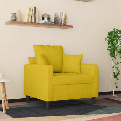Vidaxl fauteuil 60 cm fluweel geel