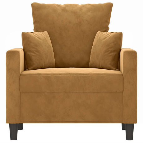 Vidaxl fauteuil 60 cm fluweel bruin