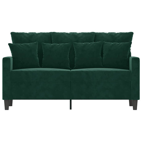 Vidaxl tweezitsbank 120 cm fluweel donkergroen