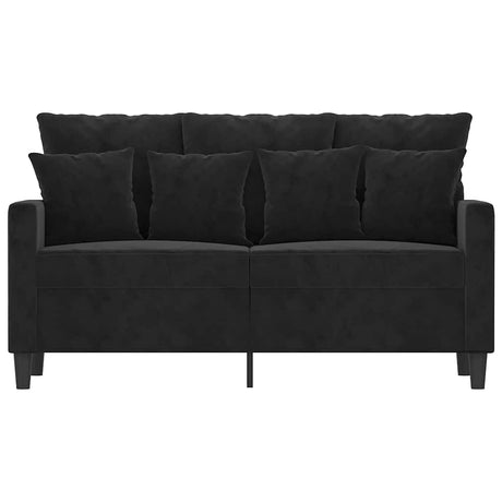 Vidaxl tweezitsbank 120 cm fluweel zwart