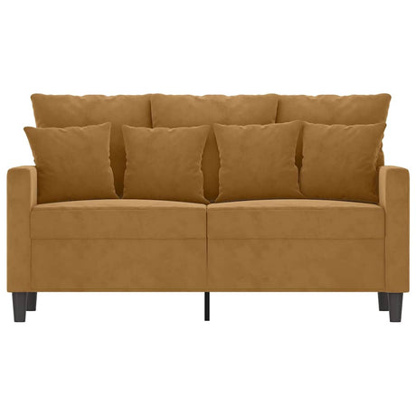 Vidaxl tweezitsbank 120 cm fluweel bruin