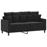 Vidaxl tweezitsbank 140 cm fluweel zwart