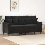 Vidaxl tweezitsbank 140 cm fluweel zwart