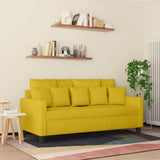 Vidaxl tweezitsbank 140 cm fluweel geel