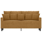 Vidaxl tweezitsbank 140 cm stof bruin