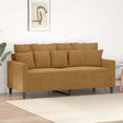 Vidaxl tweezitsbank 140 cm stof bruin