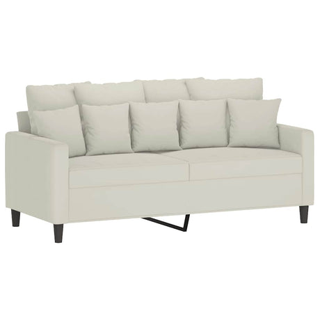 Vidaxl tweezitsbank 140 cm fluweel crèmekleurig