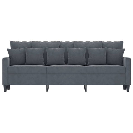 Vidaxl driezitsbank 180 cm fluweel donkergrijs