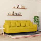 Vidaxl driezitsbank 180 cm fluweel geel