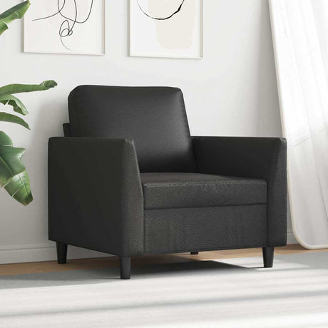 Vidaxl fauteuil 60 cm kunstleer zwart
