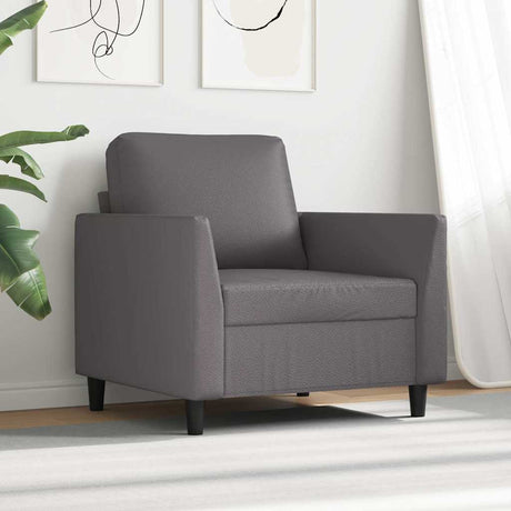 Vidaxl fauteuil 60 cm kunstleer grijs