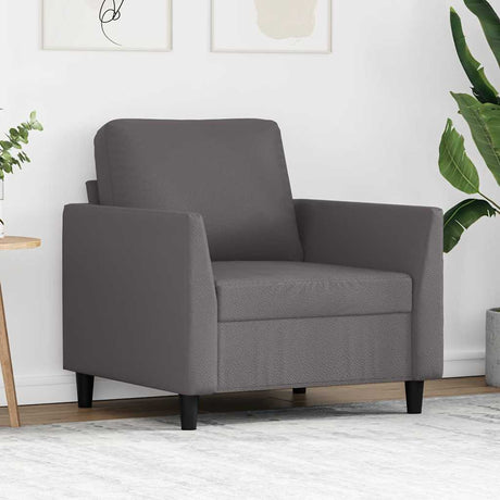 Vidaxl fauteuil 60 cm kunstleer grijs