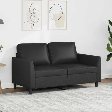 Vidaxl tweezitsbank 120 cm kunstleer zwart