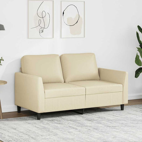 Vidaxl tweezitsbank 120 cm kunstleer crèmekleurig