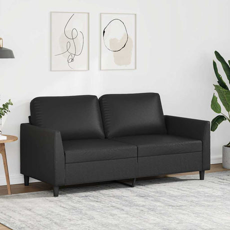 Vidaxl tweezitsbank 140 cm kunstleer zwart