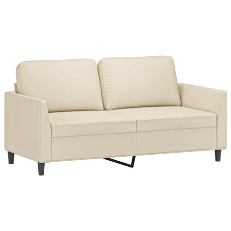 Vidaxl tweezitsbank 140 cm kunstleer crèmekleurig