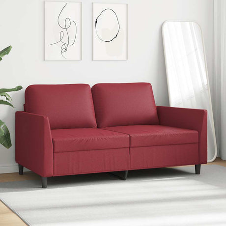 Vidaxl tweezitsbank 140 cm kunstleer wijnrood