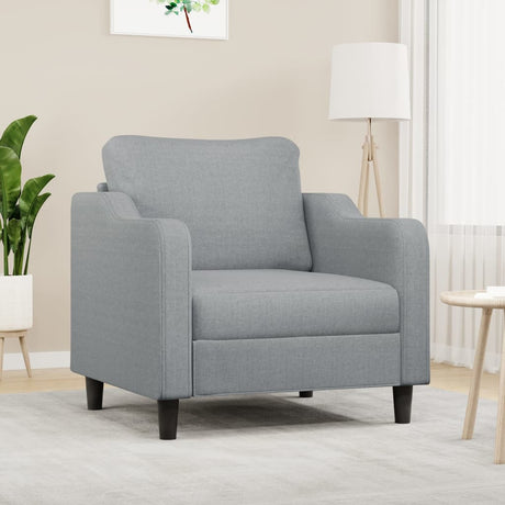 Vidaxl fauteuil 60 cm stof lichtgrijs