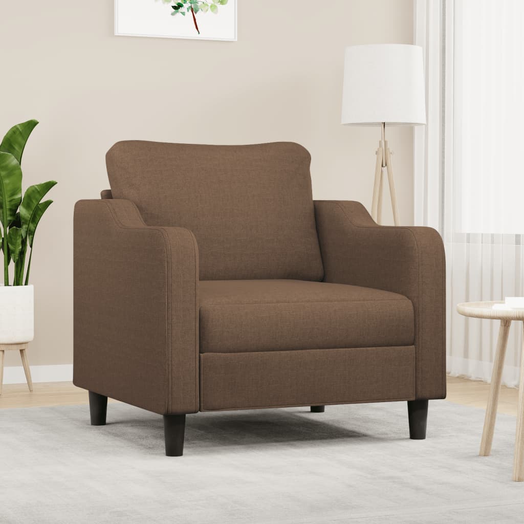 Vidaxl fauteuil 60 cm stof bruin