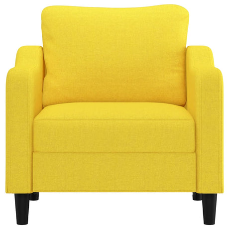 Vidaxl fauteuil 60 cm stof lichtgeel