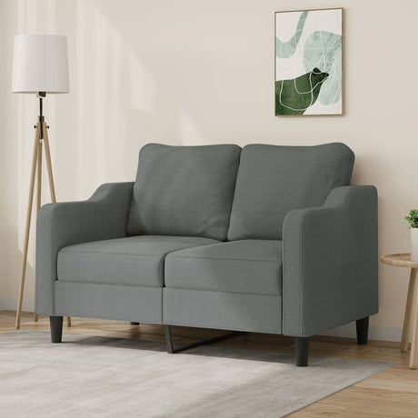 Vidaxl tweezitsbank 120 cm stof donkergrijs