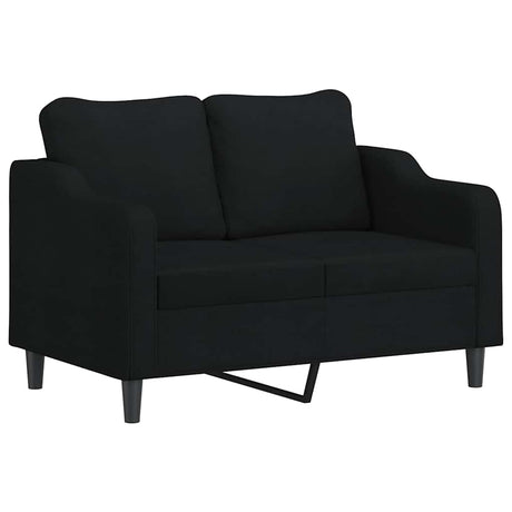 Vidaxl tweezitsbank 120 cm stof zwart