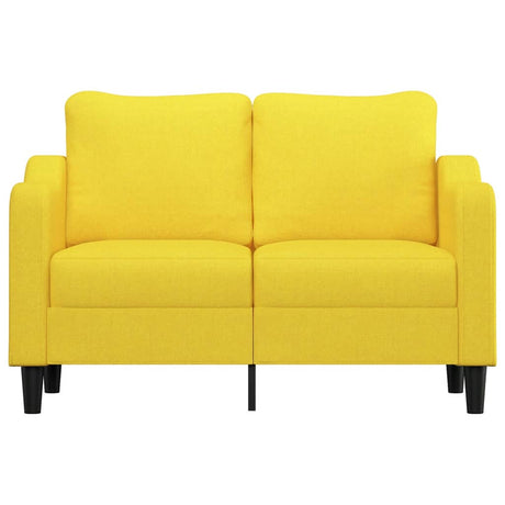 Vidaxl tweezitsbank 120 cm stof lichtgeel