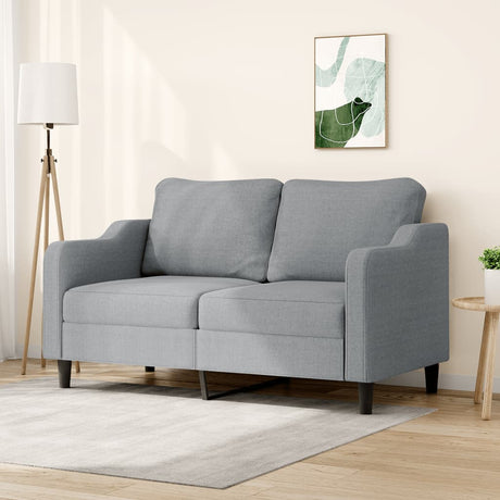 Vidaxl tweezitsbank 140 cm stof lichtgrijs