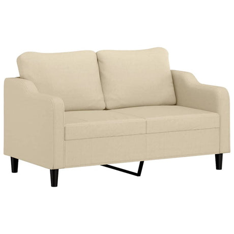 Vidaxl tweezitsbank 140 cm stof crèmekleurig