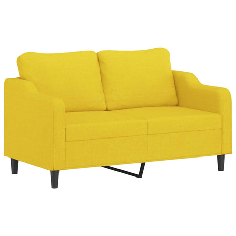 Vidaxl tweezitsbank 140 cm stof lichtgeel