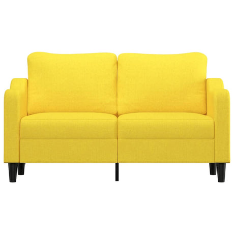Vidaxl tweezitsbank 140 cm stof lichtgeel