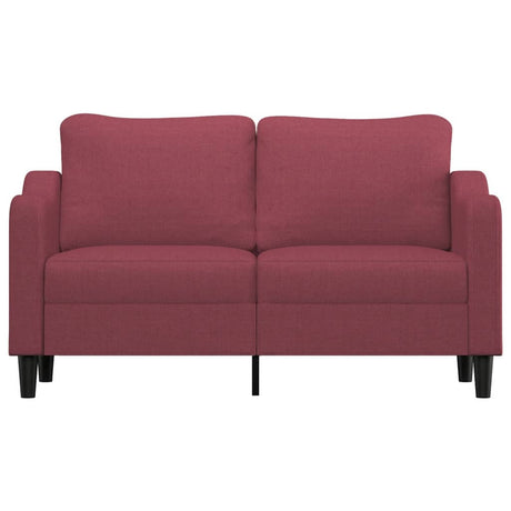 Vidaxl tweezitsbank 140 cm stof wijnrood