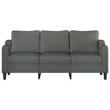 Vidaxl driezitsbank 180 cm stof donkergrijs