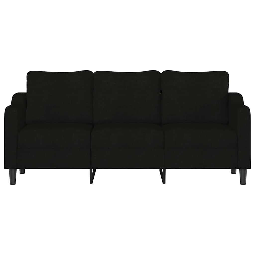 Vidaxl driezitsbank 180 cm stof zwart