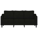 Vidaxl driezitsbank 180 cm stof zwart