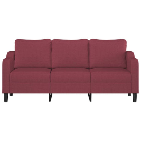 Vidaxl driezitsbank 180 cm stof wijnrood