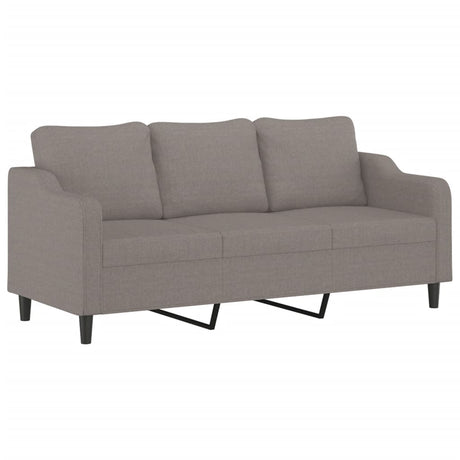 Vidaxl driezitsbank 180 cm stof taupe