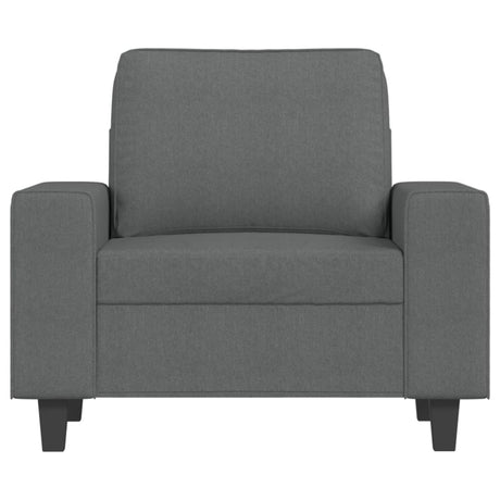 Vidaxl fauteuil 60 cm stof donkergrijs