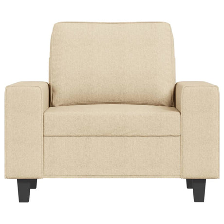 Vidaxl fauteuil 60 cm stof crèmekleurig