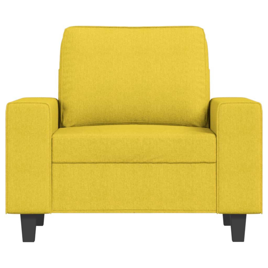 Vidaxl fauteuil 60 cm stof lichtgeel