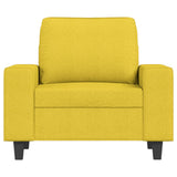 Vidaxl fauteuil 60 cm stof lichtgeel