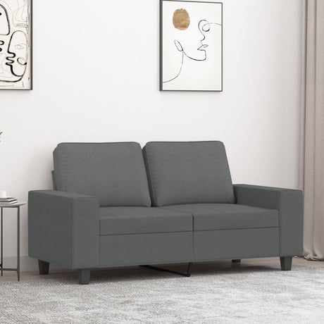 Vidaxl tweezitsbank 120 cm stof donkergrijs